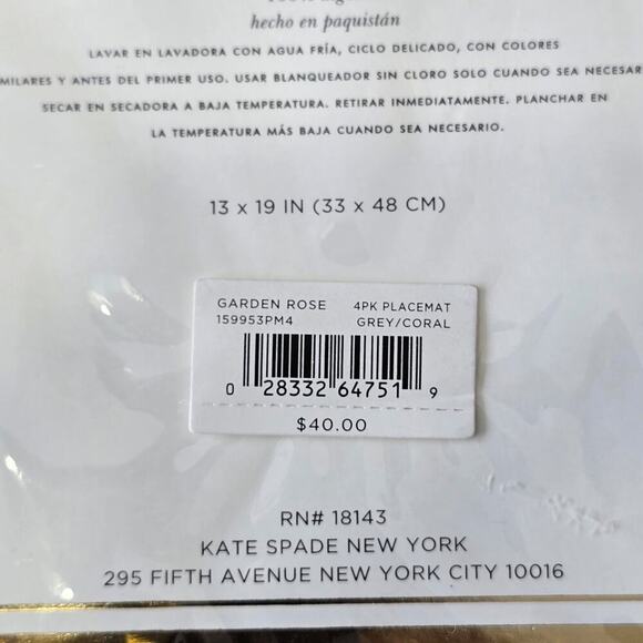 Kate Spade Placemats 4 - Picture 6 of 8